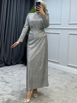 Açelya Abiye Elbise Gri Açelya Abiye Elbise Gri