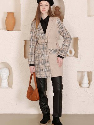 Tüvit Duo Blazer Ceket Vizon Tüvit Duo Blazer Ceket Vizon