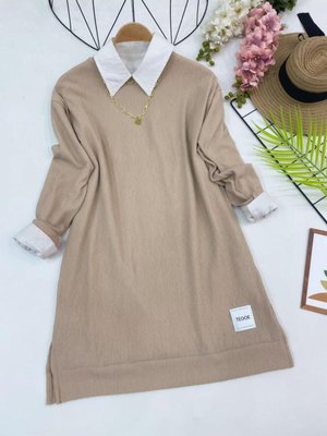 Arma Detaylı Yırtmaçlı Tunik