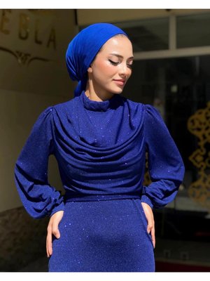 Lenora Bluzanlı Simli Kalem Abiye Elbise