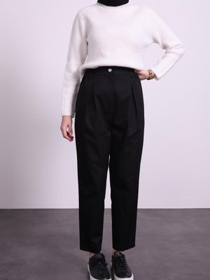 Naqishe Gabardin Tesettür Pantolonsiyah