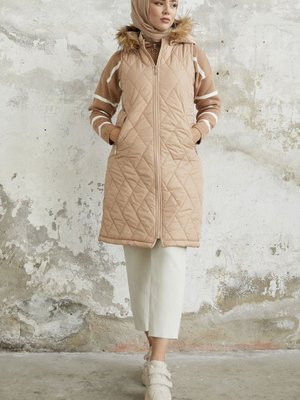 Elora Kapitone Şişme Yelek Camel Elora Kapitone Şişme Yelek Camel