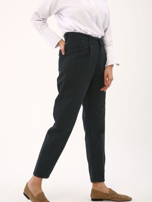 Haki Pileli Mom Pantolon