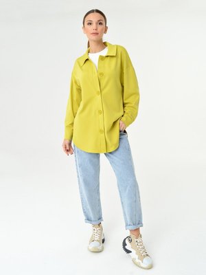 Yağ Yeşili Düğmeli Tunik