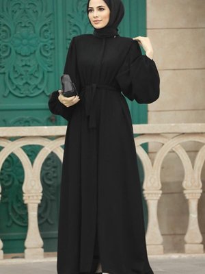 Balon Kol Siyah Rabia Krep Ferace