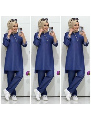 K Kot Tunik Pantolon Denim Jean Takım