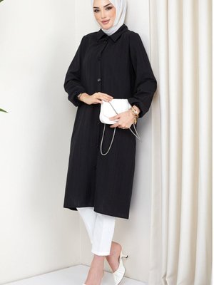 Yazlık Uzun Pamuklu Tunik Siyah Yazlık Uzun Pamuklu Tunik Siyah