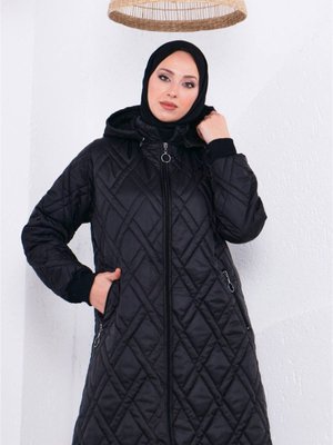 Kürklü Kapüşonlu Fermuar Tamboy Kapitone Mont Kürklü Kapüşonlu Fermuar Tamboy Kapitone Mont