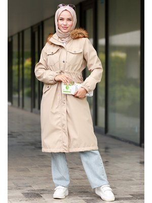 Taş Leon Seyyar Kapüşonlu Mont