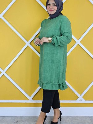 Kadın Bağipi Ve Kuşgözü Detaylı Tesettür Tunik