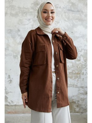 Acı Kahve Marley Torba Cep Detay Ceket Acı Kahve Marley Torba Cep Detay Ceket