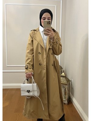 Kemerli Trençkot Camel