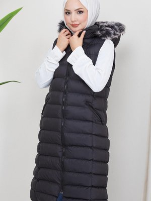 Büyük Beden Şişme Yelek Siyah Büyük Beden Şişme Yelek Siyah