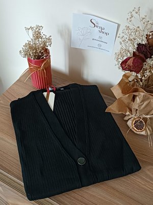 Soğuk Iplik Fitilli Merserize Hırka (siyah)