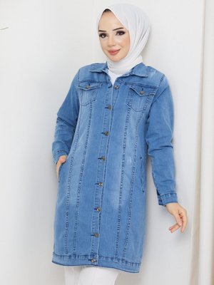 Açık Mavi Denim Kot Ceket Açık Mavi Denim Kot Ceket