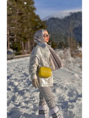 Semra İlhan Varaklı Oversize Denim Ceket Semra İlhan Varaklı Oversize Denim Ceket