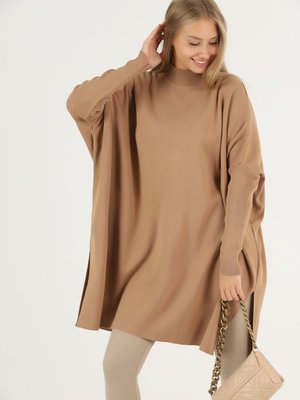 Kol Sıkmalı Triko Panço Tunik