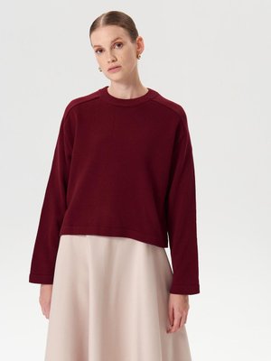 Master Kısa Pamuk Triko Kazak Bordo