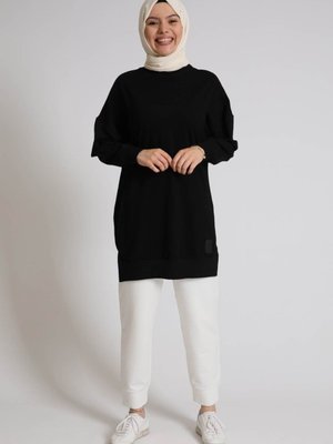 Puane Loreen Iplik Basic Tunik/sweat Renk Siyah Puane Loreen Iplik Basic Tunik/sweat Renk Siyah