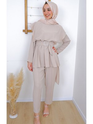 Taş Kısa Pelerinli İkili Takım