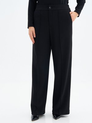 Kendinden Dokulu Kumaş Beli Lastikli Pantolon