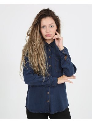 Doğal Kumaşlı Gömlek Lacivert