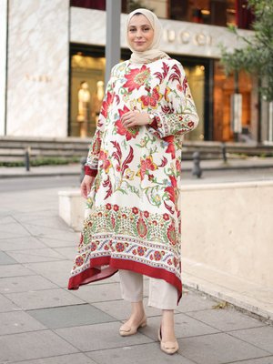 Bordo Desenli Tunik Bordo Desenli Tunik