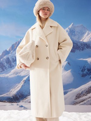 Alexa Premıum Kruvaze Kaban Ekru