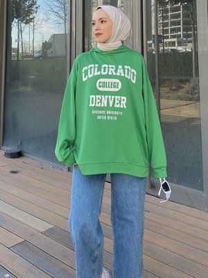 Colorado Baskı Detaylı Kapüşonlu Sweatshirt