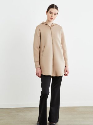 Scuba Fermuarlı Puf Kap Vizon