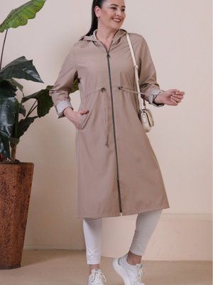 Fermuarlı Trençkot