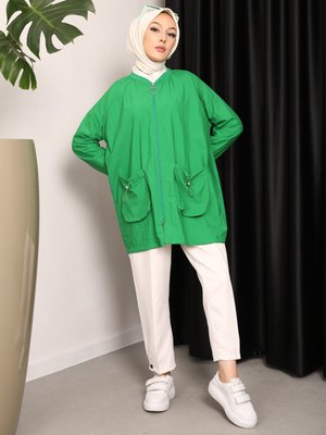 Yeşil Torba Cepli Mont