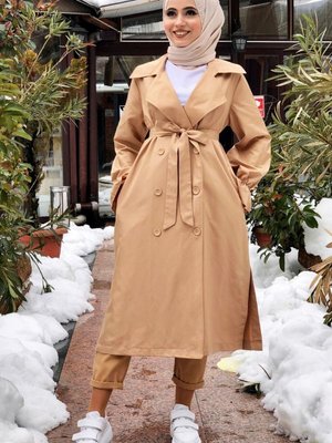 Bej Trençkot Bej Trençkot