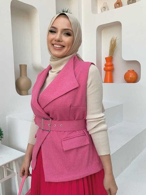 Kemerli Yelek Fuşya