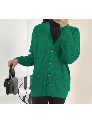 Yeşil Örgü Hırka