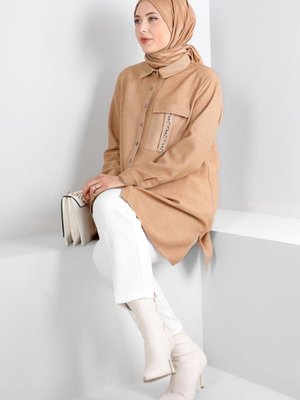 Vatkalı Düğmeli Tunik