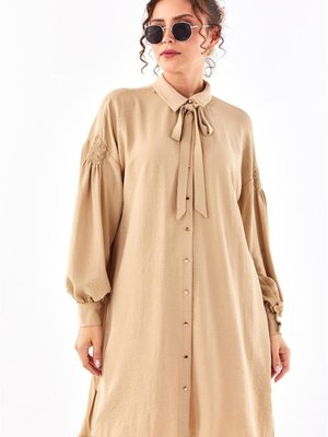 Aksesuar Fular Bağlamalı Camel Tunik Aksesuar Fular Bağlamalı Camel Tunik