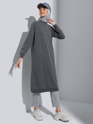 Bisiklet Yaka Uzun Sweatshirt Antrasit Benin Bisiklet Yaka Uzun Sweatshirt Antrasit Benin