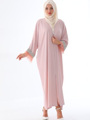 Ipek Krep Abaya Otriş Detaylı Ipek Krep Abaya Otriş Detaylı