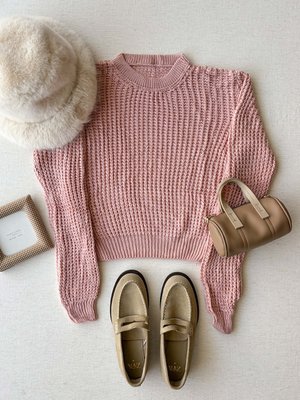 Pembe Yuvarlak Yaka Crop Kazak Pembe Yuvarlak Yaka Crop Kazak
