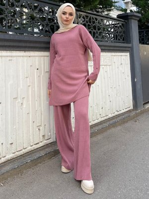 Fitilli Uzun Kol Alt Üst İkili Takım Bluz Pantolon Fitilli Uzun Kol Alt Üst İkili Takım Bluz Pantolon