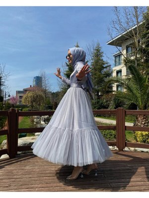 Gümüş Caroline Elbise