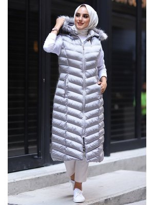 Gümüş Içi Dolgu Uzun Yelek Gümüş Içi Dolgu Uzun Yelek