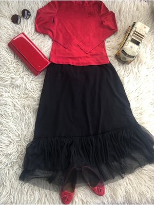 Bedenden Bedene Kadar Uyumlu Penye ,tüllü Kat Kat Büyük Beden Etek