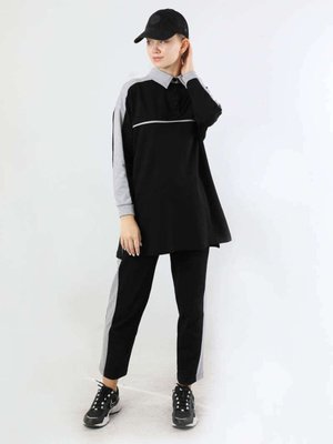 Garnili Spor Takım Siyah Garnili Spor Takım Siyah