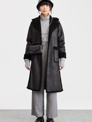 Mono Kapama Içi Kürklü Kaban Siyah