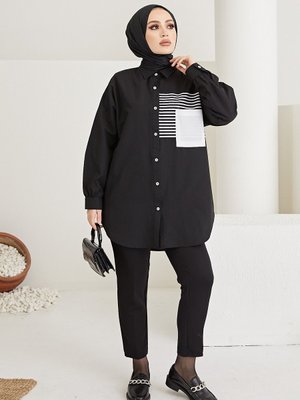 Çizgi Detaylı Gömlek
