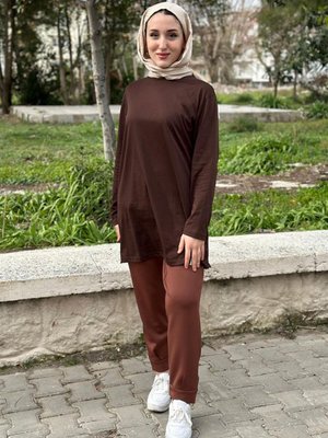 Kahve Basıc Tunik