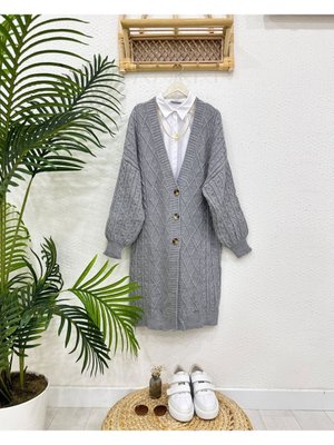 Asya Örme Hırka Gri Asya Örme Hırka Gri