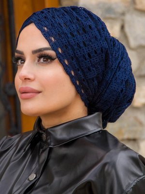 Lacivert Büzgülü Dolama Bone